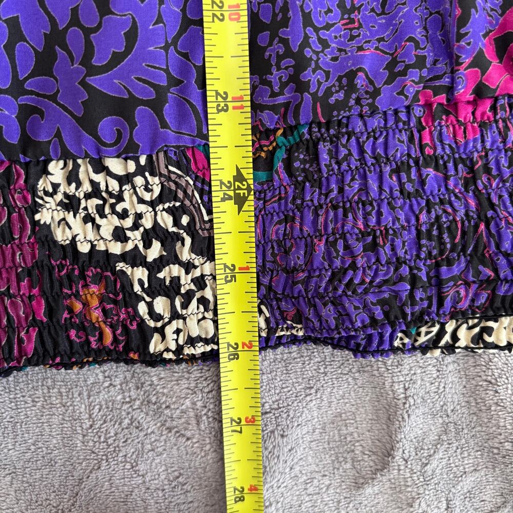 Alfred Dunner 18 Multicolor Abstract Blouse Button Up Artsy Maximalist Retro - Picture 10 of 10